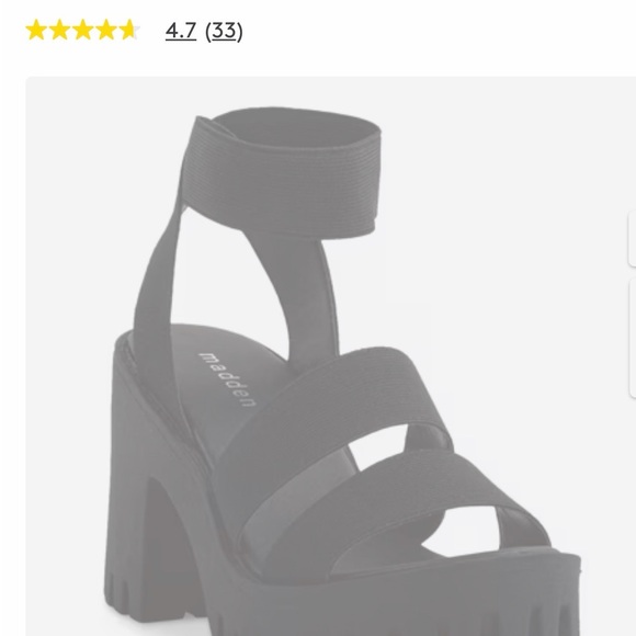 Madden Girl Black Chunky Platform Strappy Sandals - Picture 10 of 10